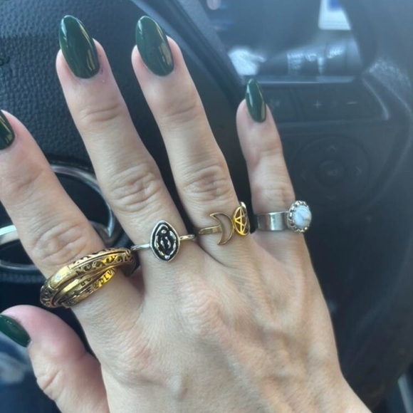 Women's Dainty Silver Ring Set - Picture 5 of 6